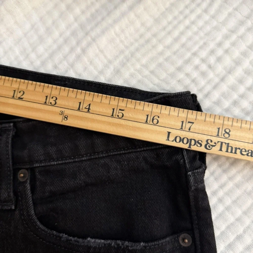 Abercrombie & Fitch 90s Slim Jeans Mens 36x33 Black A&F Vintage Stretch Denim
